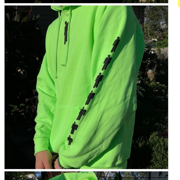 Billie Eilish Rare Green Hoodie - Picture 2 of 5
